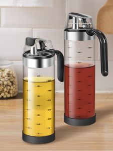 Large Glass Oil Bottle Kitchen Storage Container Seasoning Jar Sauce Vinegar Pot Home Use Cooking Utensils Nordic Style
