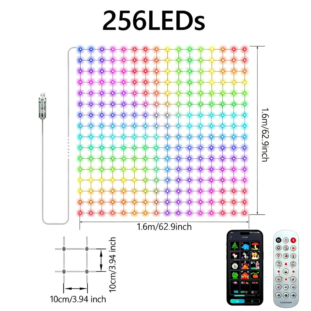 Rgb Custom Colors. Code Smart DIY Curtain Lights APP Custom Pattern Animation RGB LED Light for ...