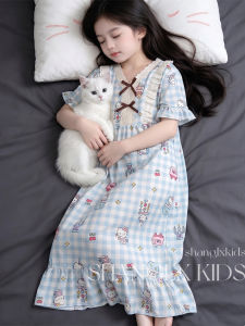 SHANGLEXIONG | Đồ Ngủ Bé Gái Mùa Hè Phong Cách Băng Lụa