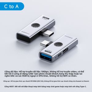 Hagibis | Đầu Chia Type-C OTG PD Sạc cho Ổ Cứng Di Động và iPad/iPhone
