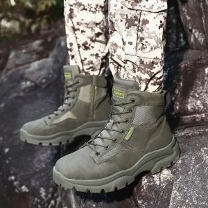 ORNGMALL Sport Army Boots Men Tactical Boots Outdoor Hiking High Top Combat Swat Boot for Tactical Operasi Jungle Desert Training Military Ankle Boots 39-47