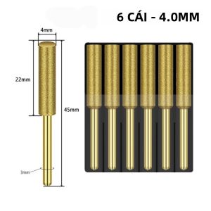 Máy Cưa Xích Dây Xích Tập Tin 4-5.5 Mm Hình Trụ Burr Mài Đá Tập Tin Bộ Gỗ Khắc Mài Điện Bộ Dụng Cụ