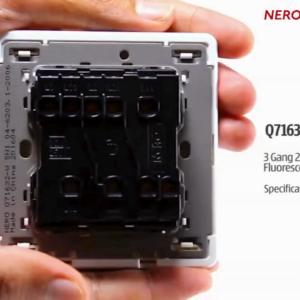 Decora Q71632-W 16AX250V~ 3 Gang 2 Way Switch With Fluorescent Locator - White