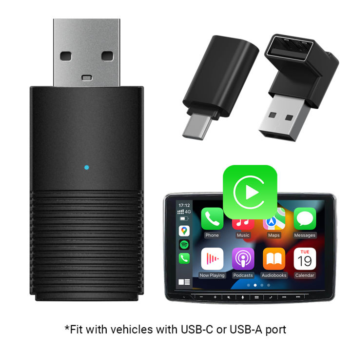 Mini Apple Carplay Wireless Adapter Car Play Dongle Bluetooth Wifi Fast Connect Plug And Play