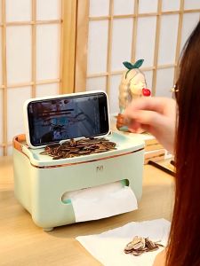 【SG Stock】Multifunctional Storage Tissue Box Cover  Mask Storage Box Phone Stand Phone Holder Desk Organiser Tissue Storage Box