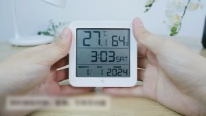 Haptime อุณหภูมิ hygrometer นาฬิกาแบ็คไลท์วันที่เซ็นเซอร์ความแม่นยำสูง WiFi ห้องเด็กอุณหภูมิความชื้นเครื่องวัดความชื้นเครื่องวัดความชื้น