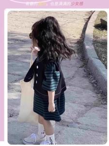 Childrens Hair Accessories Fake Hair Tail Natural Fluffy Human Hair Claw High Ponytail Braided Childrens Fake Horse Tail