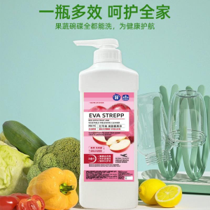 WE 3760 = 红苹果果蔬餐具净 Red Apple Fruit and Vegetable Tableware Cleaner ☞ 1000ml