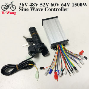 36V 48V 52V 60V 64V Sine Wave Controller Ebike 1000W 1500W with LED Display Battery Throttle Handle for Electric Bicycle Scooter