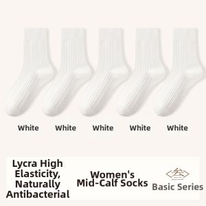 Womens Breathable Anti-bacteria Mid-calf Socks for Autumn