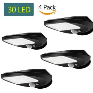 Sensor Solar Lights Outdoor 30 LED Solar Powered Security Light with Motion Sensor 120 Degree Wide Angle Sensor Garden Wall