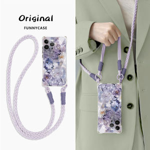 KEYOUQU | Womens Stylish Silicone Phone Case For iPhone 16 Pro Max Transparent Full Cover Anti-Fall Crossbody Bag Compatible Creative Design