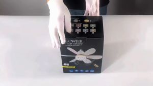 SUNDAR Ceiling Fan Light With Remote Control 2 in 1 E27 Fan Blade Bulb LED lights Interface Bedroom Silent Fan Light