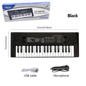 37 Keys Electronic Piano Keyboards with Microphone Rechargeable Education Toys Musical Instrument Gifts for Boys Girls