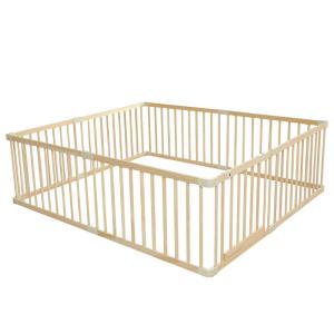 Safety Wooden Game Fence for Babies in Living Room Indoor Home Use Baby Proofing Fence Child Protection Rail for Crawling Walking