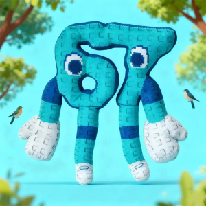 Steal A Brainrot Blue No. 67 Plush Toy Cute House Stuffed Doll Plushie Toy Anime Game Peripherals Kids Christmas Birthday Gifts