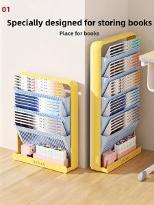 Mobile Desktop Bookshelf For Student Use