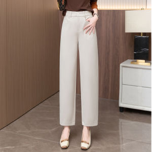 MEITESIJIAONU | Easy-Care High-Waist Capri Length Womens Trousers