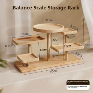 Real Wood Step Display Stand Creative Decoration Showcase Storage Platform for Succulents And Pastries Market Stall