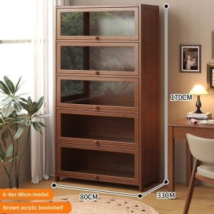 Dustproof Multi-level Shelf with Doors