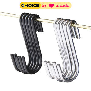 5pcs Stainless Steel S Hooks Gardening Basket S-shaped Hooks Pot Hooks Hanging Hangers Hooks For Kitchen Bathroom Bedroom And Office: Pan Pot Coat Bag Plants Home Kitchen Supplies