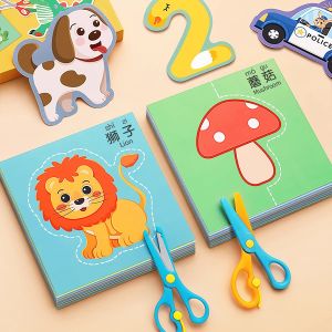 Introductory Fun Educational Intelligence Developing Paper Cutting Toy Set