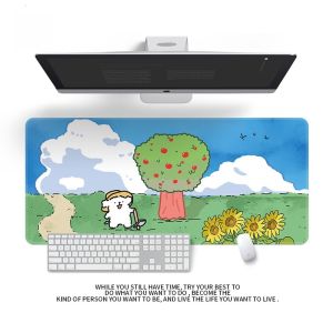 Cute Cartoon Dog Large Office Mouse Pad Womens Desk Mat Keyboard Support Rubber Material Computer Accessory