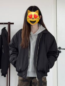 OUMULONG | Vintage American Style Fall Short Black Jacket