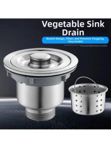 Stainless Steel Sink Strainer Water Drainage Set 110