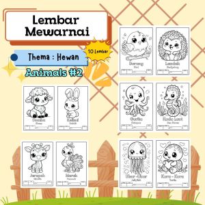 Iyasayuriart - Paket Lembar Mewarnai A5 - Coloring Paper
