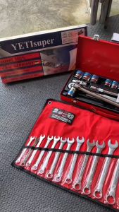 YETI ชุดบล็อก 24 ชิ้น+YETI ประแจแหวนข้างปากตาย+YETI แหวน 2 ข้าง+ชุดบล็อก 2หุน 46 ชิ้น ได้ 4 อย่าง คุณภาพเยอรมนี (ของแท้!!)