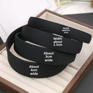 Black Full Coverage Fabric Hairband DIY: Korean Simple Style Headwear & Butterfly Lovers Accessories