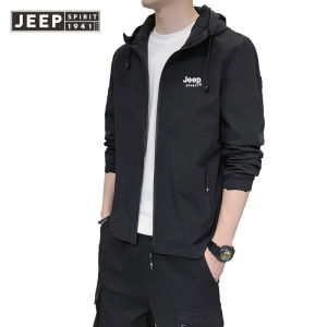 Áo Khoác JEEP SPIRIT Mùa Xuân Và Mùa Thu Nam Mới Có Mũ Dáng Ôm-Áo Khoác Ôm Dáng Thời Trang Hàn Quốc Trang Phục Nam