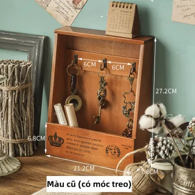 BEIOUGENAN | Giá Đựng Chìa Khóa Gỗ Treo Tường