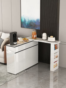 Minimalist Modern Bar Counter Sideboard Cabinet Integrated Retractable Rotate Sofa Edge Partition Storage Cabinet Living Room Storage Cabinet