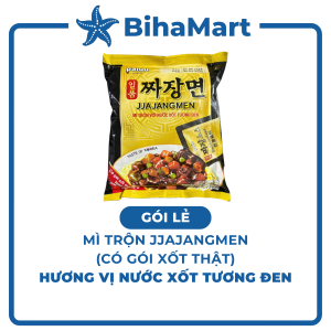 [GÓI LẺ] - PALDO - Mì trộn xốt tương đen Jjajangmen nhập khẩu (có gói xốt thật) Mì tương đen nhập khẩu Jajangmen (200g/gói)