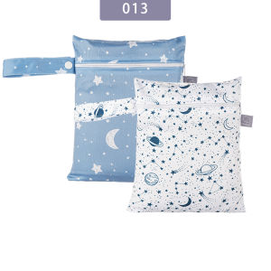 Elinfant 2pcs Set 18*25cm Waterproof PUL Nappy Dry Bag for Diapers Inserts Mini Fashion Wet Diaper Bag