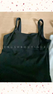 【READYSTOCK】Square neck one piece swimsuit slimming ribbed swimwear bikini  简约显瘦连体泳衣 保守泳装 一件式泳装 微胖泳装