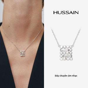 HUSSAIN | Dây Chuyền Đá Ngọc Trai Nước Ngọt Thiết Kế Pendant Bạc Sterling Phong Cách Nhật-Hàn