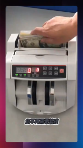 Money Counter Machine With Detector Fake Money Detector Electronic Multi Currency Banknote Counter Cash Counting Money bill counter with UV/MG Counterfeit Detection LED Display for New Bills Banks Shops