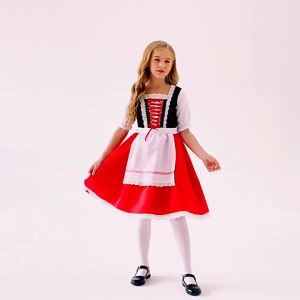 Halloween Little Red Riding Hood Costume cosplay Female Fairy Tale Christmas Childrens Performance Wear Masquerade