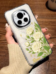 เคสโทรศัพท์มือถือ Magic8/7 Honor รุ่นใหม่สำหรับผู้หญิง ลายดอกกุหลาบสีขาว ดีไซน์น่ารัก เปลือกป้องกันแบบใส เข้ากันได้กับโทรศัพท์มือถือต่างๆ