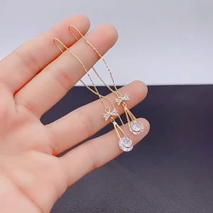 Fashion Korean Style Fashion Pearl Earrings Silver Butterfly Earrings For Women