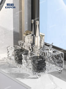 Luxury Bathroom Toothbrush Holder Set Electric Toothbrush Stand Sink Organizer Toothpaste Mouthwash Cup Rack Nordic Style