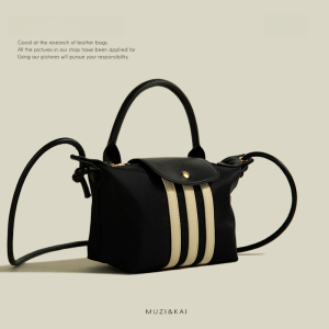 MuziKai High Quality Stripe Handbag Womens Casual Crossbody Bag Fashionable Canvas Bag Korean Style Spring Summer New Arrival