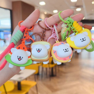 Cute Cartoon Dog Keychain Car Key Ring Toy Machine Mini Gift Bag Tag Line Design Creative Festival Supplies