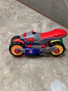 Childrens transforming motorbike light music stunt rotating children electric toy car