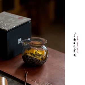 MIBAIYANWU | Tách Trà Công Bằng Gilt Vàng Chống Nhiệt Handmade Cao Cấp