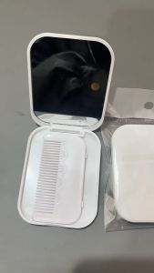 2 in 1 Foldable Makeup Mirror + With Comb HD Glass Portable Makeup Beauty Mirror