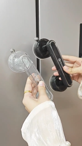 【Vinnatsu】Pegangan Pintu Tempel Adsorpsi Vakum Pegangan Pintu Jendela Kulkas Suction Cup Glass Door Handle Anti-slip Reusable Sliding Door Handle